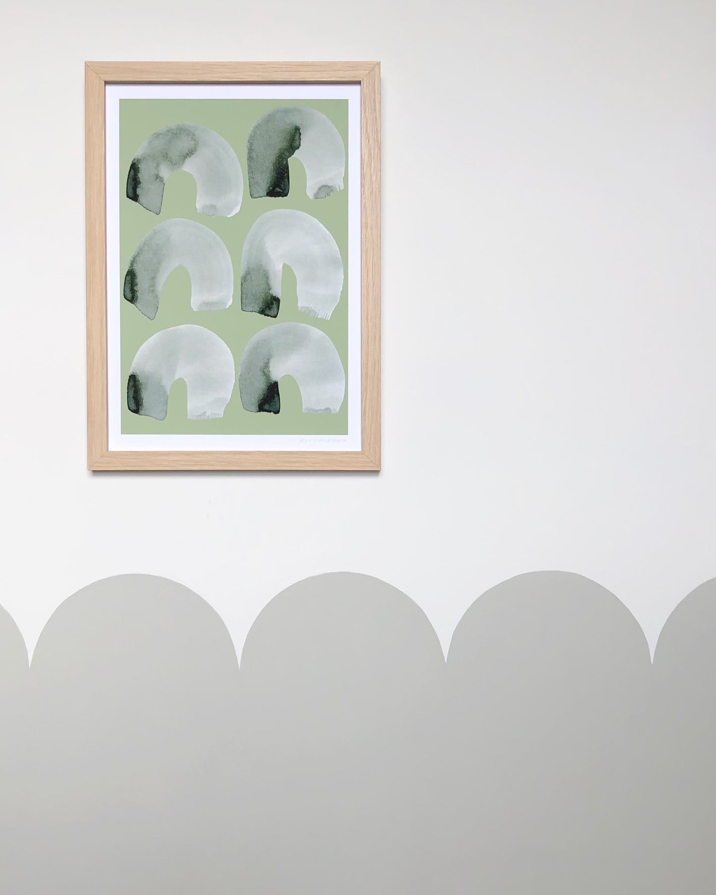 Arches Abstract Print - Green