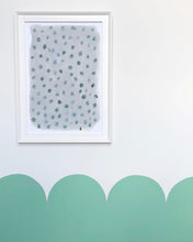 Load image into Gallery viewer, Mini Spots Abstract Print - Grey & Green