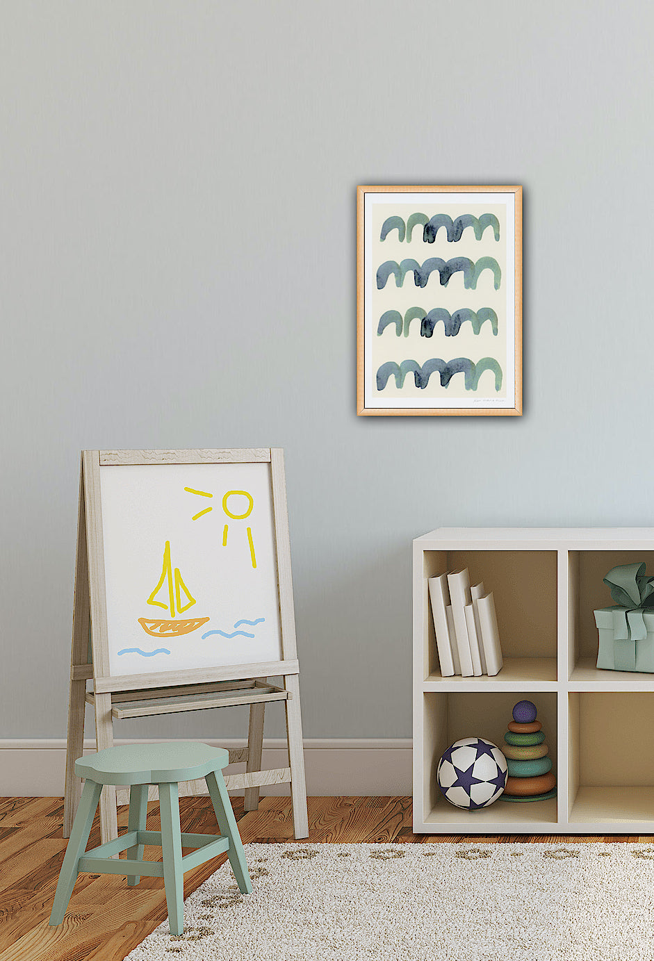 Mini Arches Abstract Print - Cream