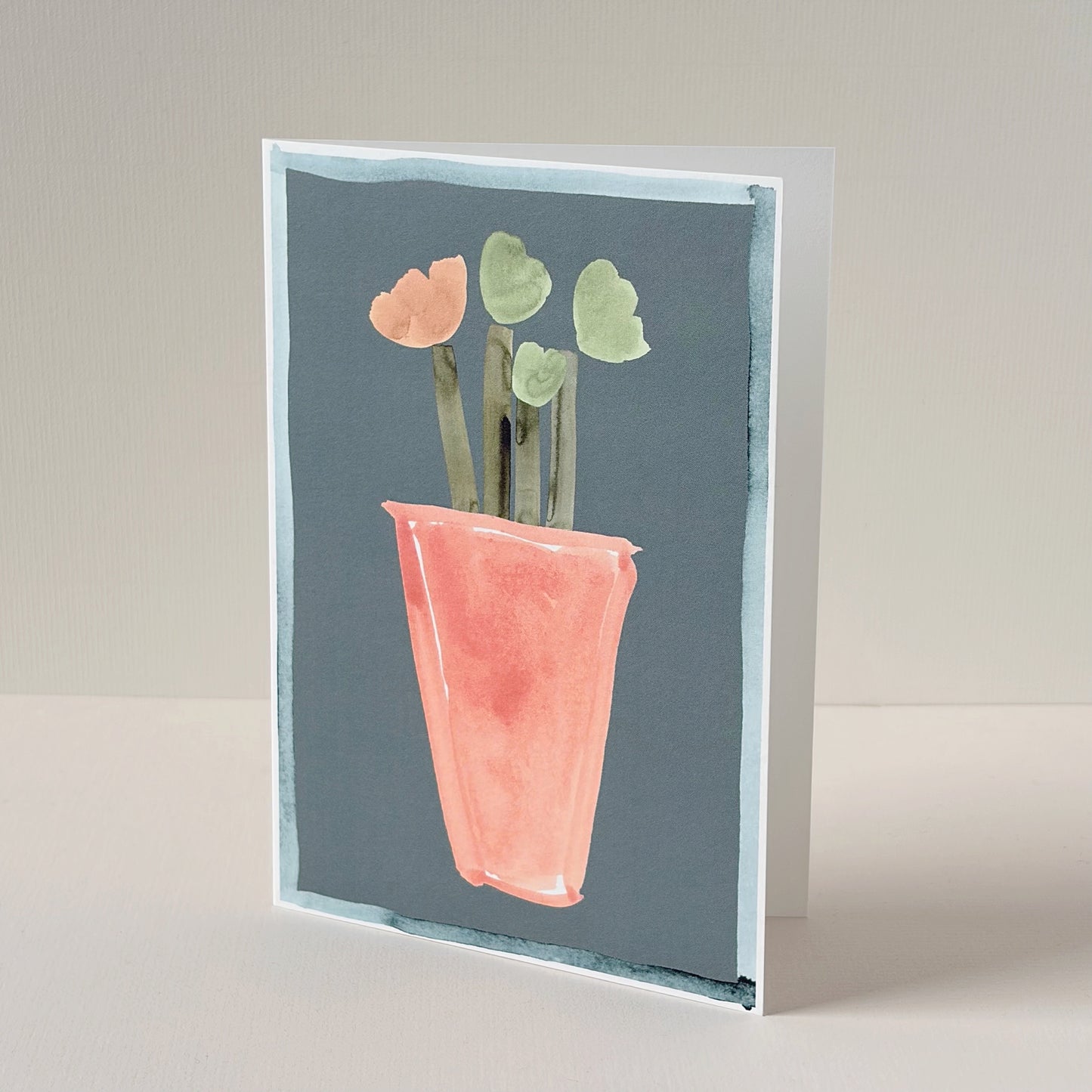 Tulip Pot Card - Green