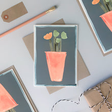 Load image into Gallery viewer, Tulip Pot Card - Green