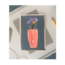 Load image into Gallery viewer, Tulip Pot Card - Purple