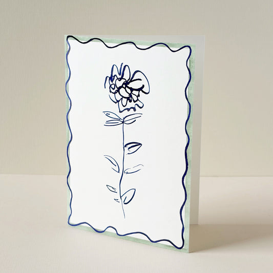 Ranunculus Squiggle Line Stem Card