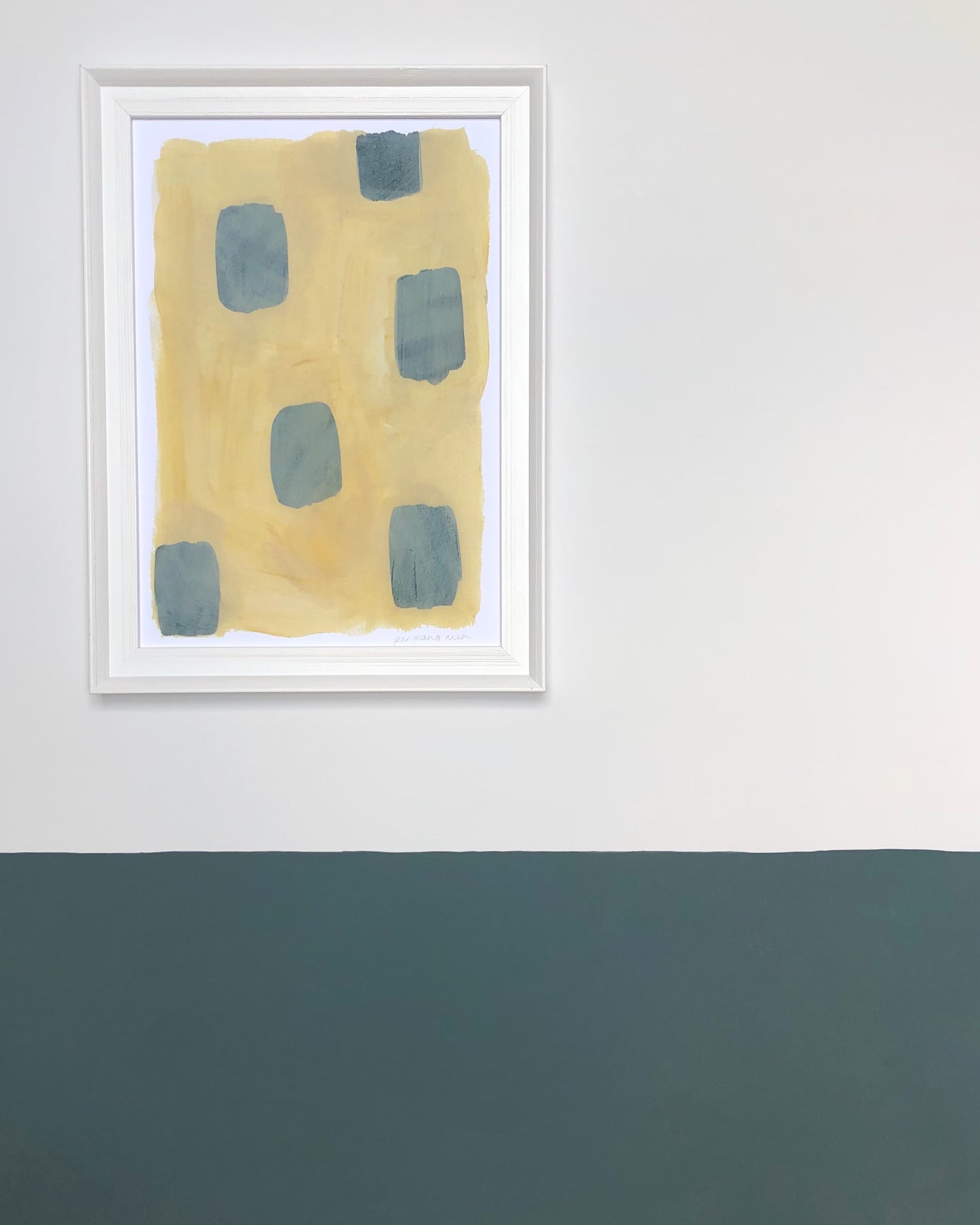 Spots Abstract Print - Yellow & Black