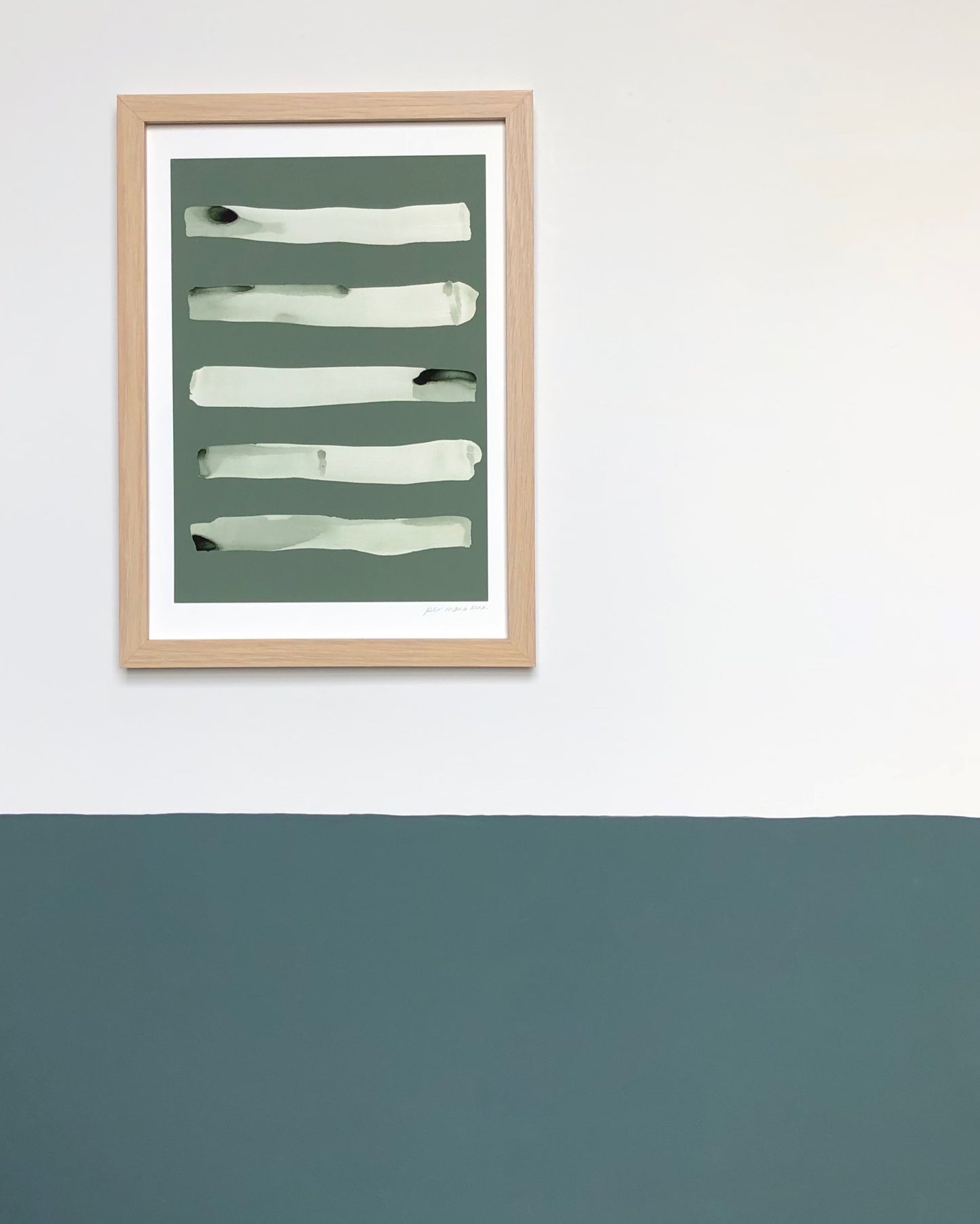 Stripe Abstract Print - Green
