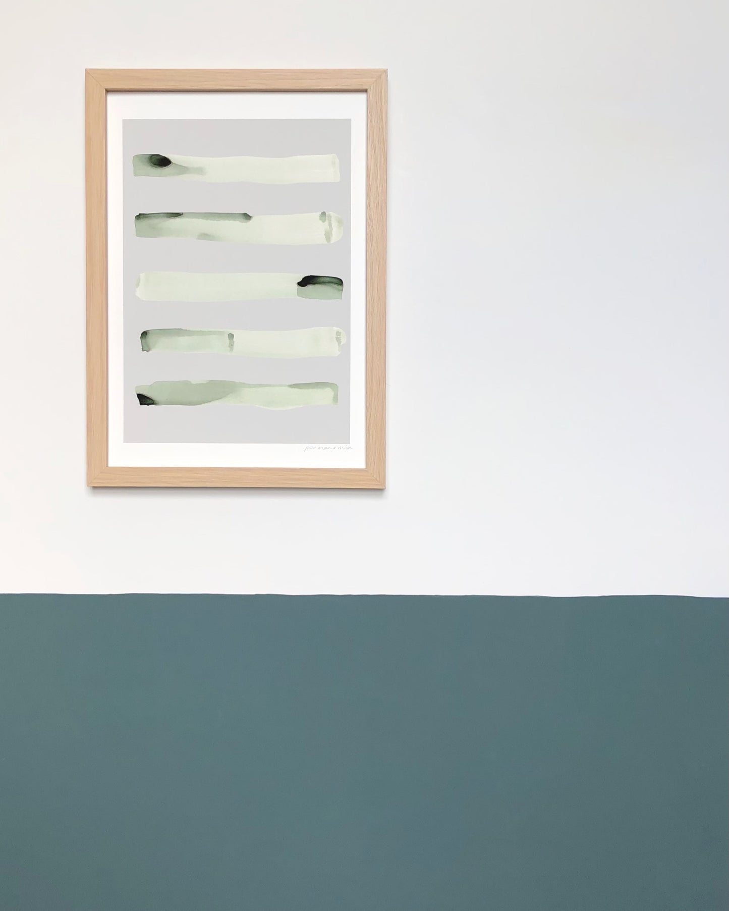 Stripe Abstract Print - Grey