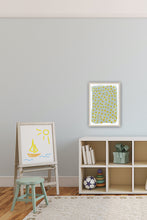Load image into Gallery viewer, Mini Spots Abstract Print - Teal & Yellow