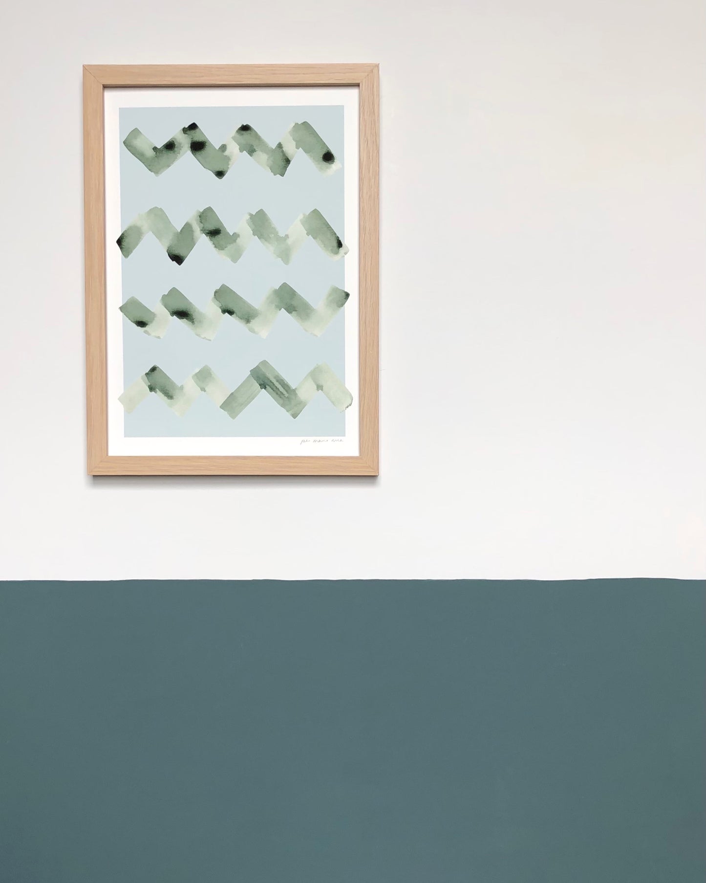 Wave Abstract Print - Blue