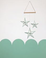 Load image into Gallery viewer, Wall Hanging - Triple Star In Sea Foam Green
