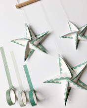 Load image into Gallery viewer, Wall Hanging - Triple Star In Sea Foam Green

