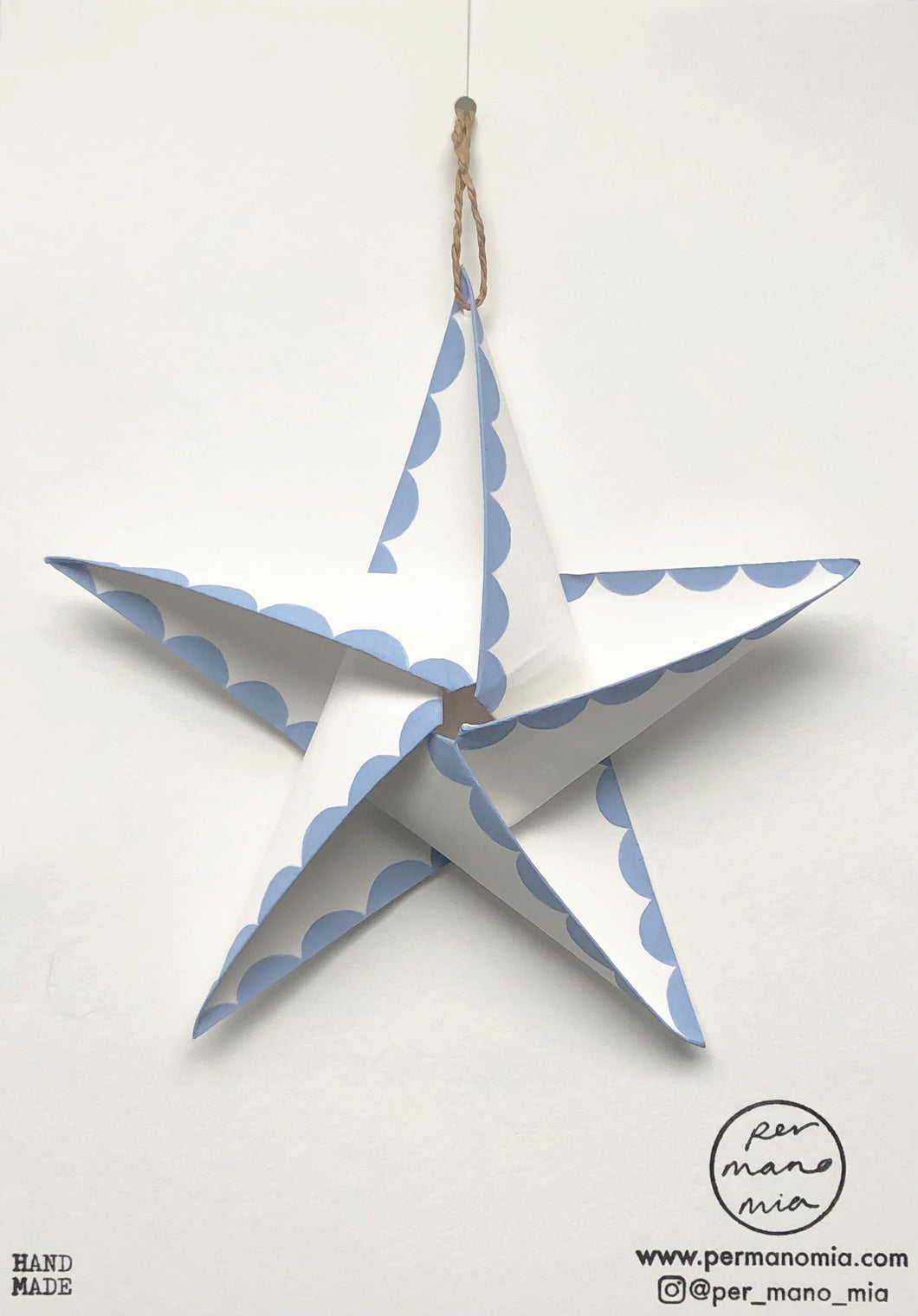 Large Hanging Star - Bluebell