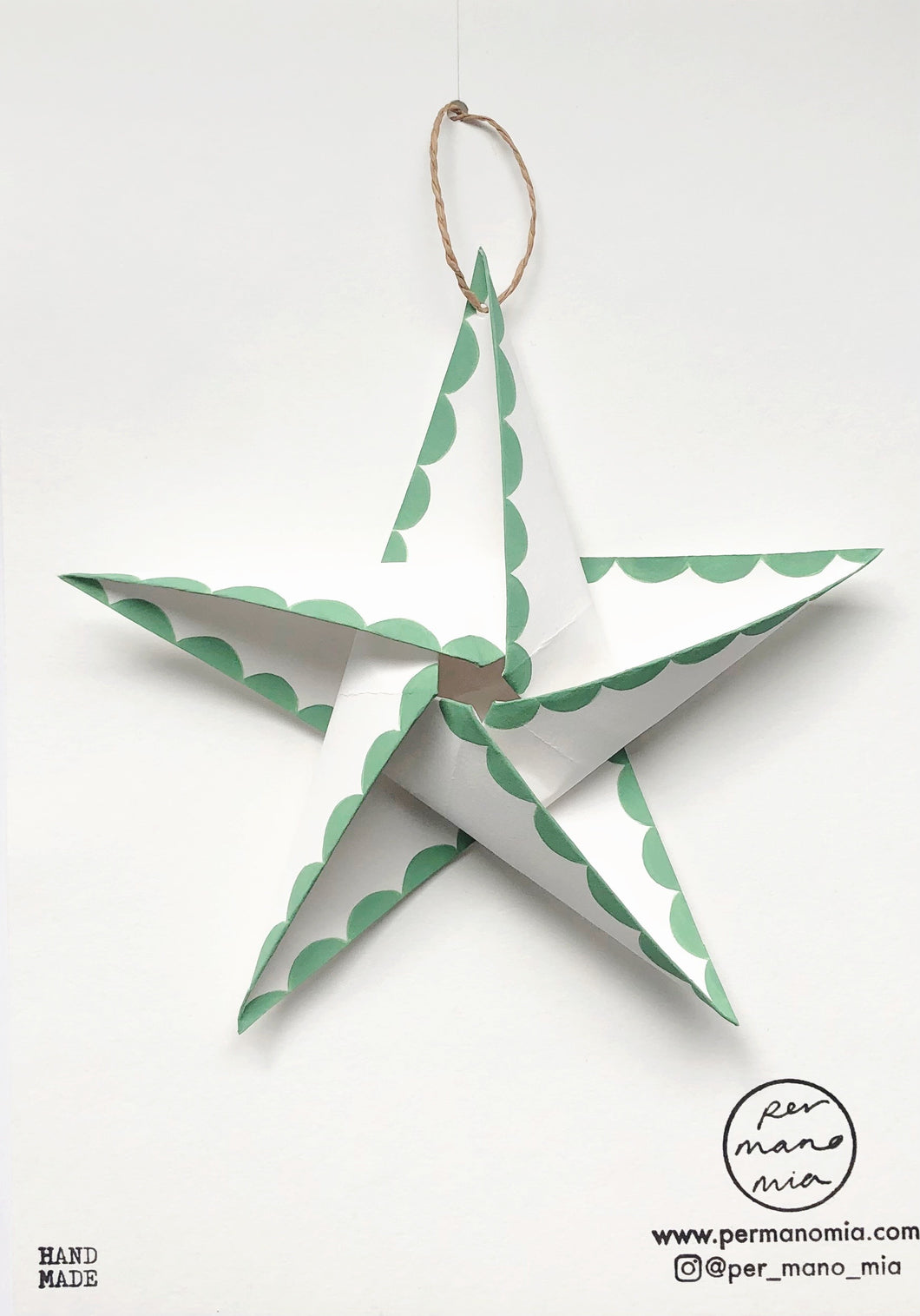 Large Hanging Star - Pea Green