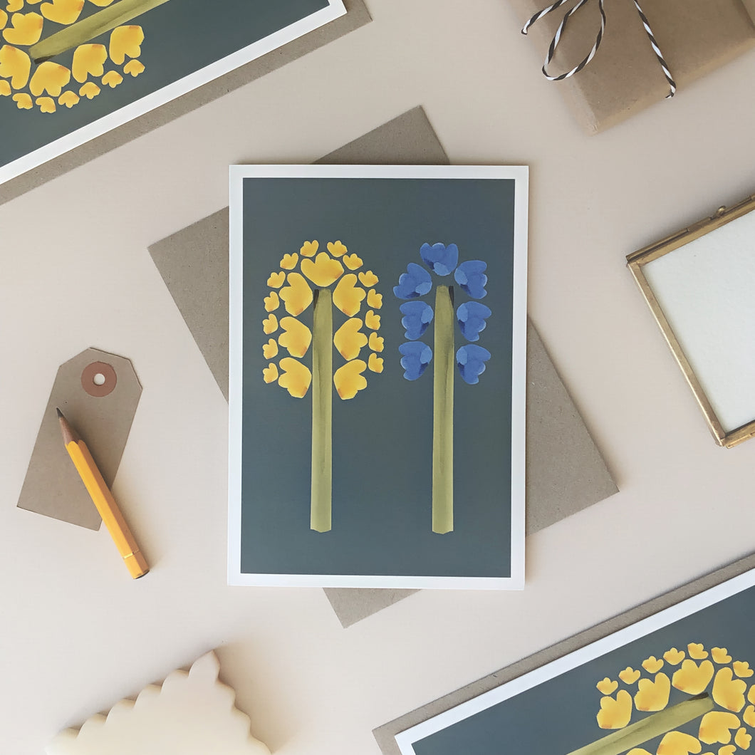 Hyacinth and Bluebell Card
