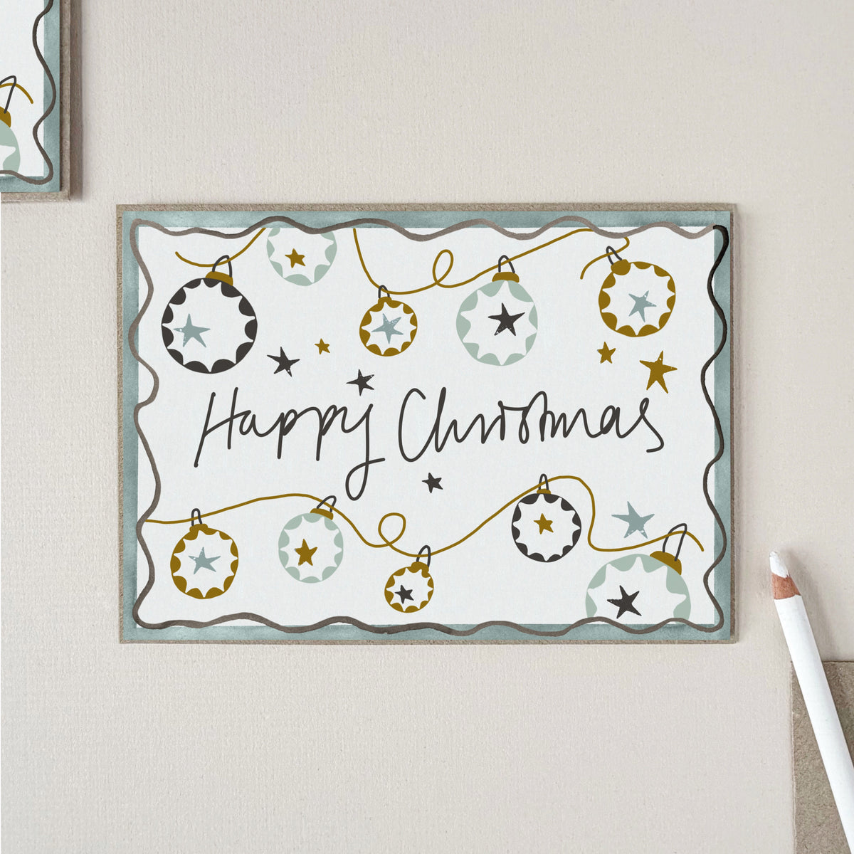 Baubles Christmas Card