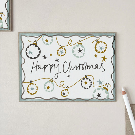 Baubles Christmas Card