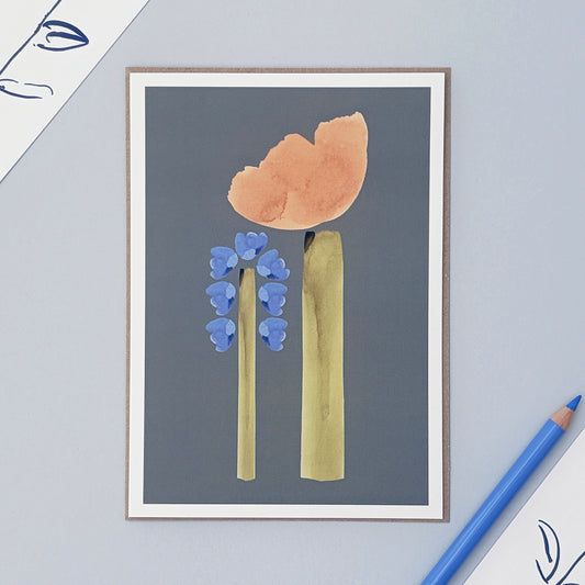 Bluebell and Poppy Card