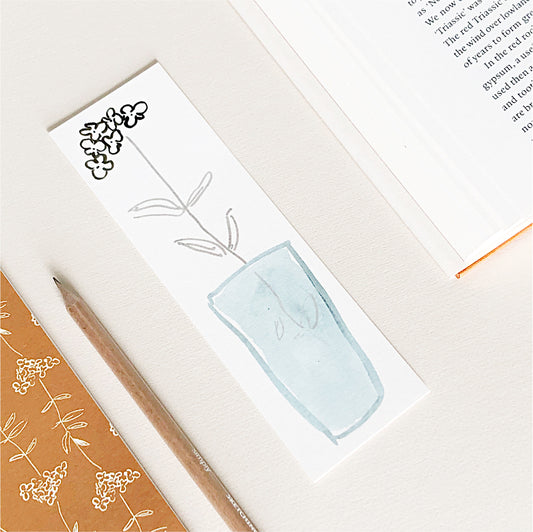 Verbena In Blue Glass - Bookmark