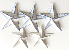 Load image into Gallery viewer, 5 Star Garland - Vintage Blue Geometric Edge
