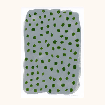 Mini Spots Abstract Print - Blue & Green