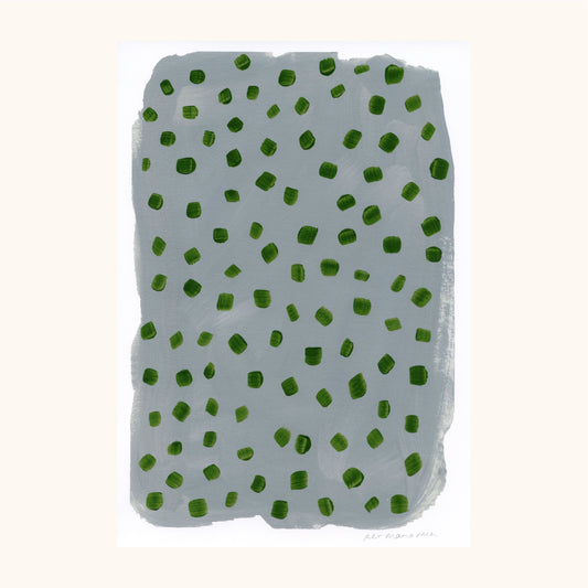 Mini Spots Abstract Print - Blue & Green