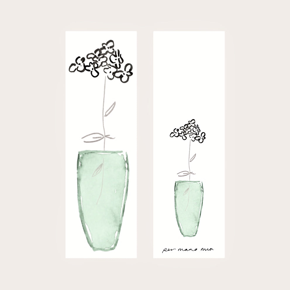 Verbena In Green Glass - Bookmark