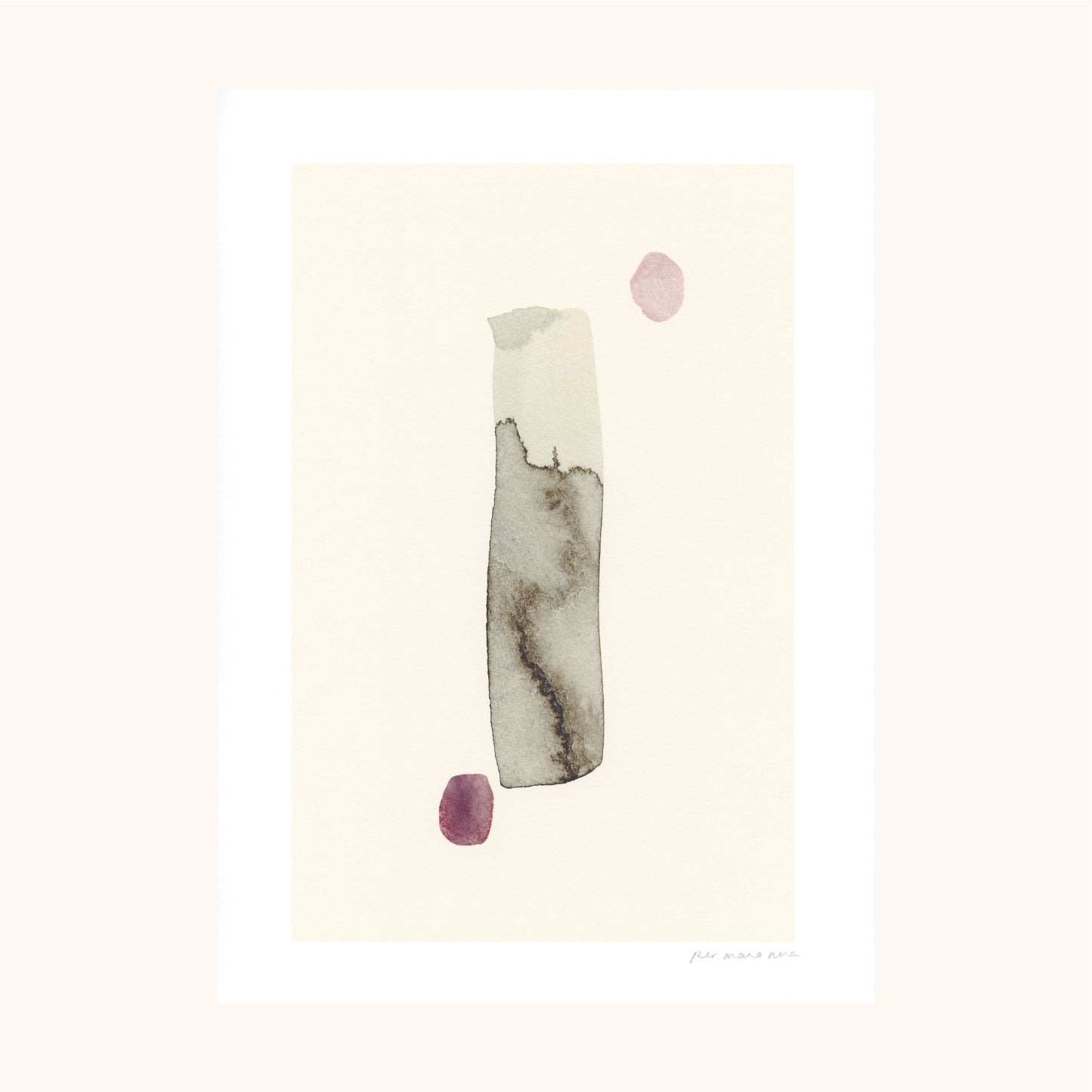 Dot Dash Abstract Print - Cream