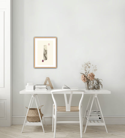 Dot Dash Abstract Print - Cream