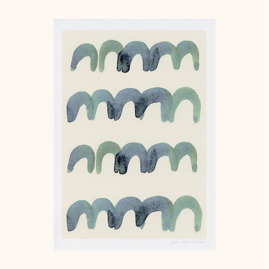Mini Arches Abstract Print - Cream