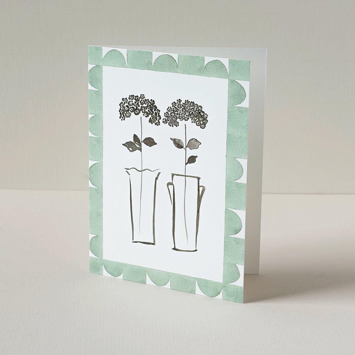 Double Flower Vase Mini Card