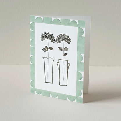 Double Flower Vase Mini Card
