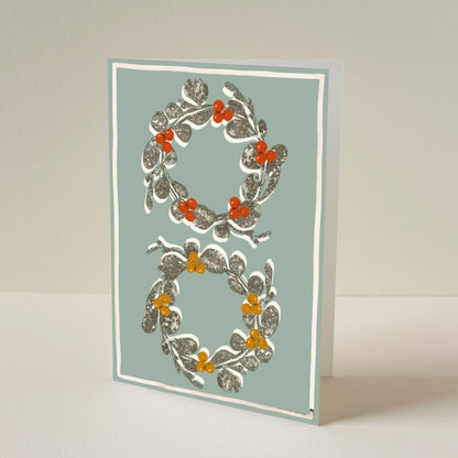 Double Wreath Christmas Card