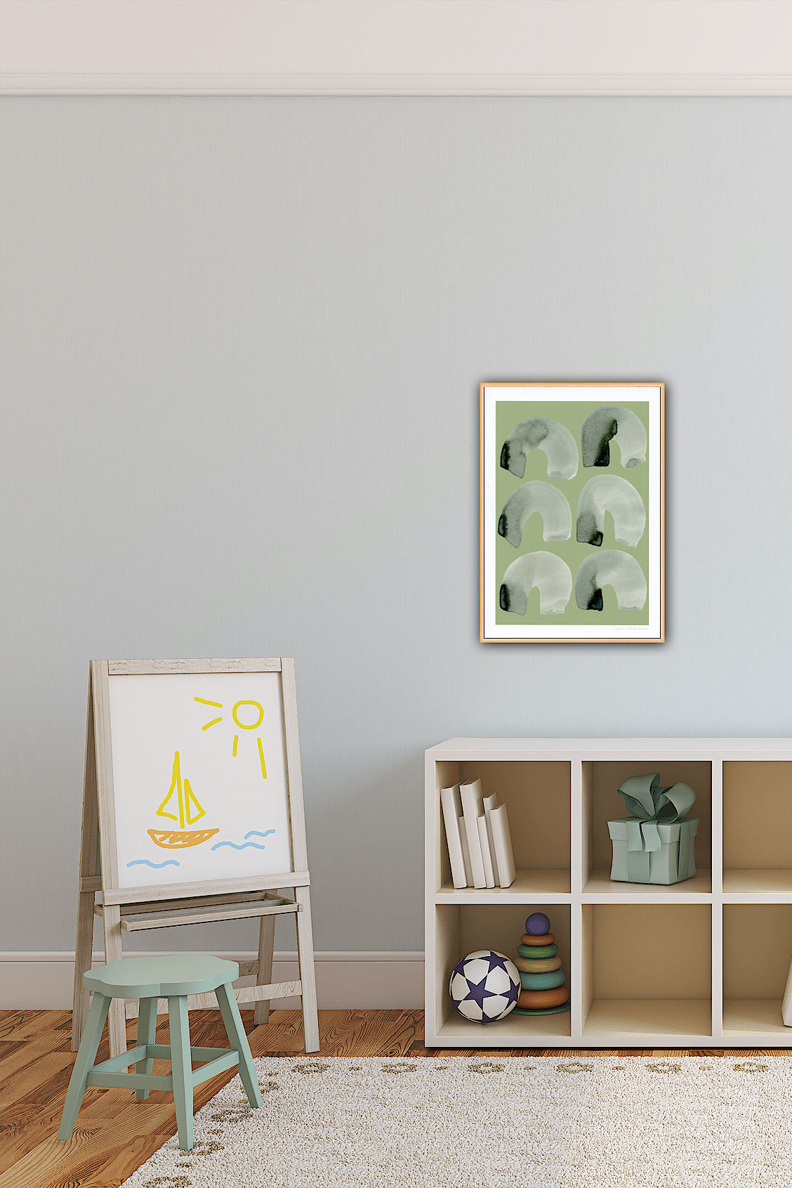 Arches Abstract Print - Green