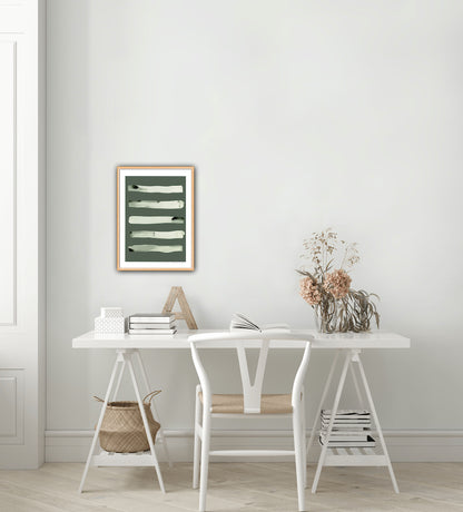 Stripe Abstract Print - Green