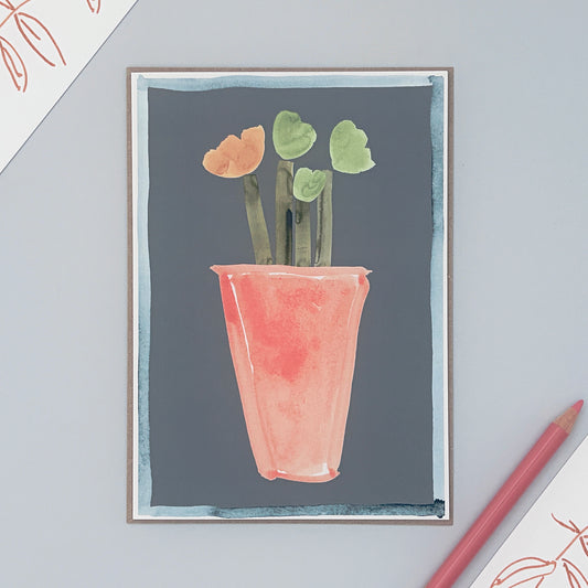 Tulip Pot Card - Green