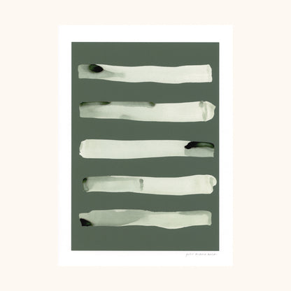 Stripe Abstract Print - Green
