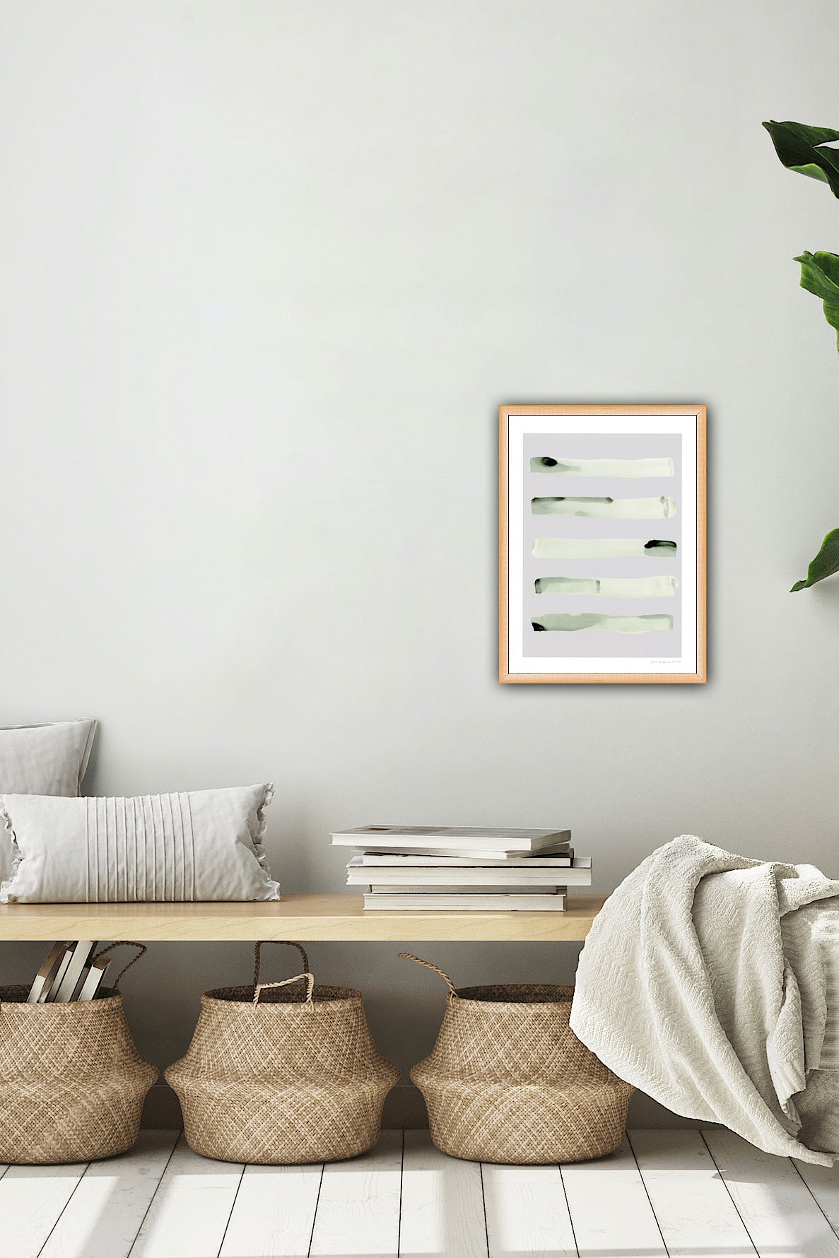 Stripe Abstract Print - Grey
