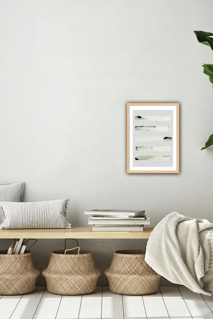 Stripe Abstract Print - Grey