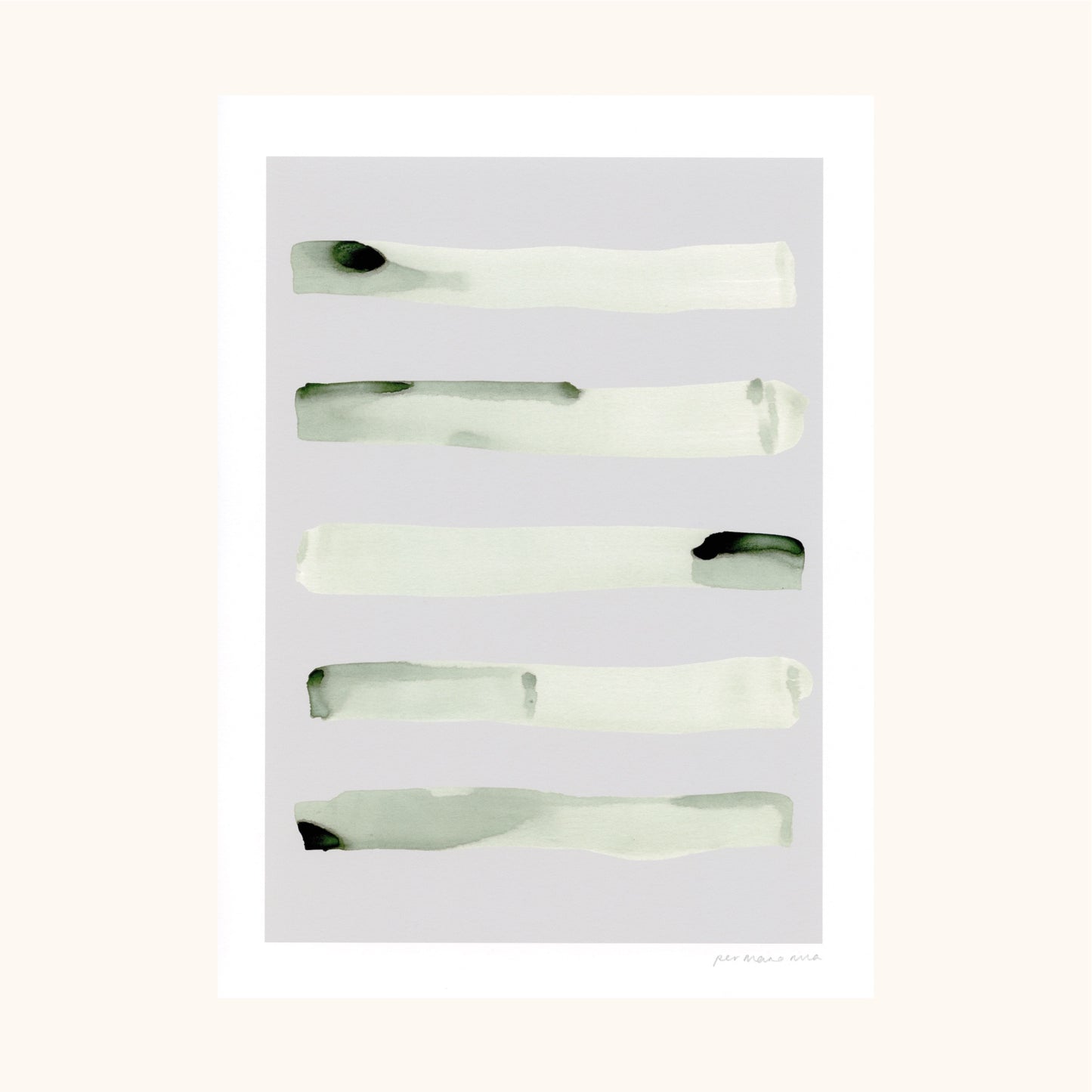 Stripe Abstract Print - Grey