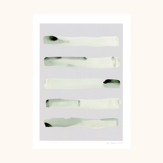 Stripe Abstract Print - Grey
