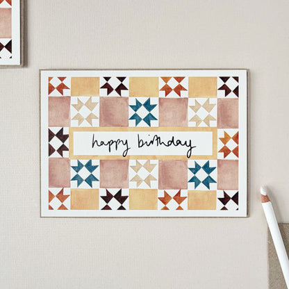 Happy Birthday Vintage Tiles Card