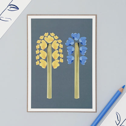 Hyacinth and Bluebell Card