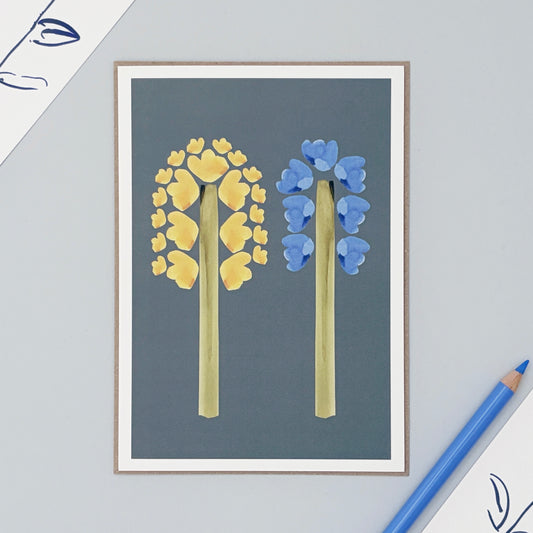 Hyacinth and Bluebell Card