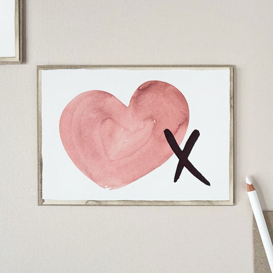 Heart & Kiss - Valentines Card