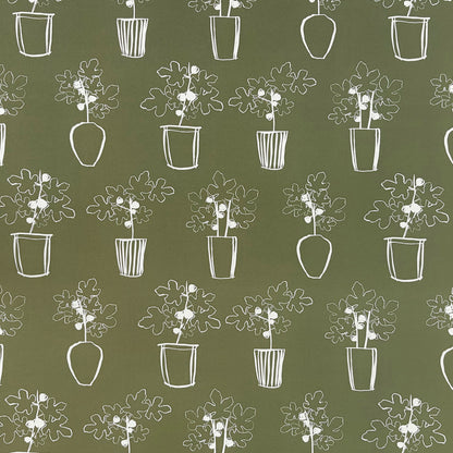 Fig Botanical Wrapping Paper Olive Green