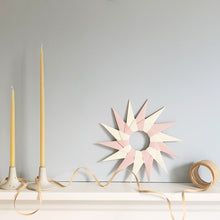 Load image into Gallery viewer, Pink and Vanilla Starburst Paper Decorative Wreath
