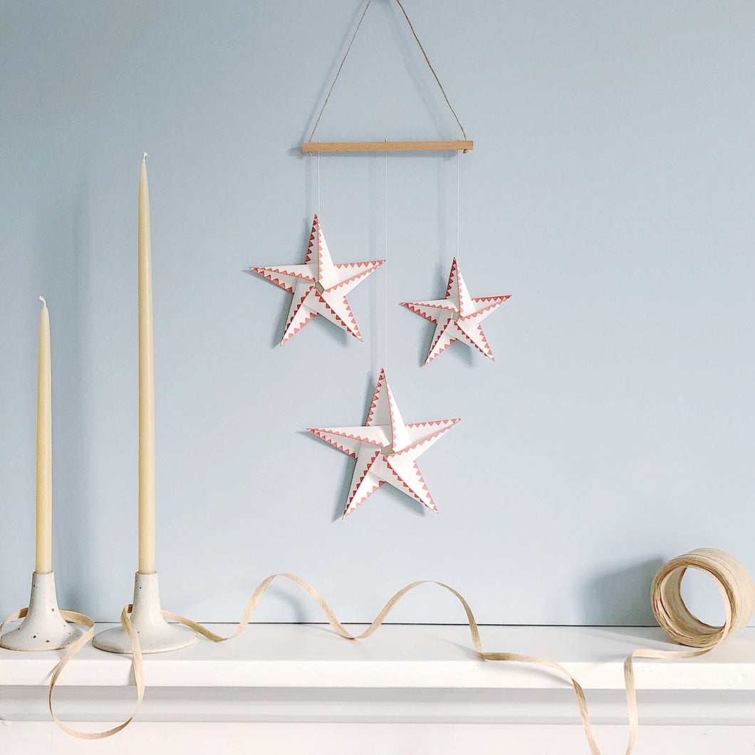 Wall Hanging - Geometric Pattern In Vintage Pink