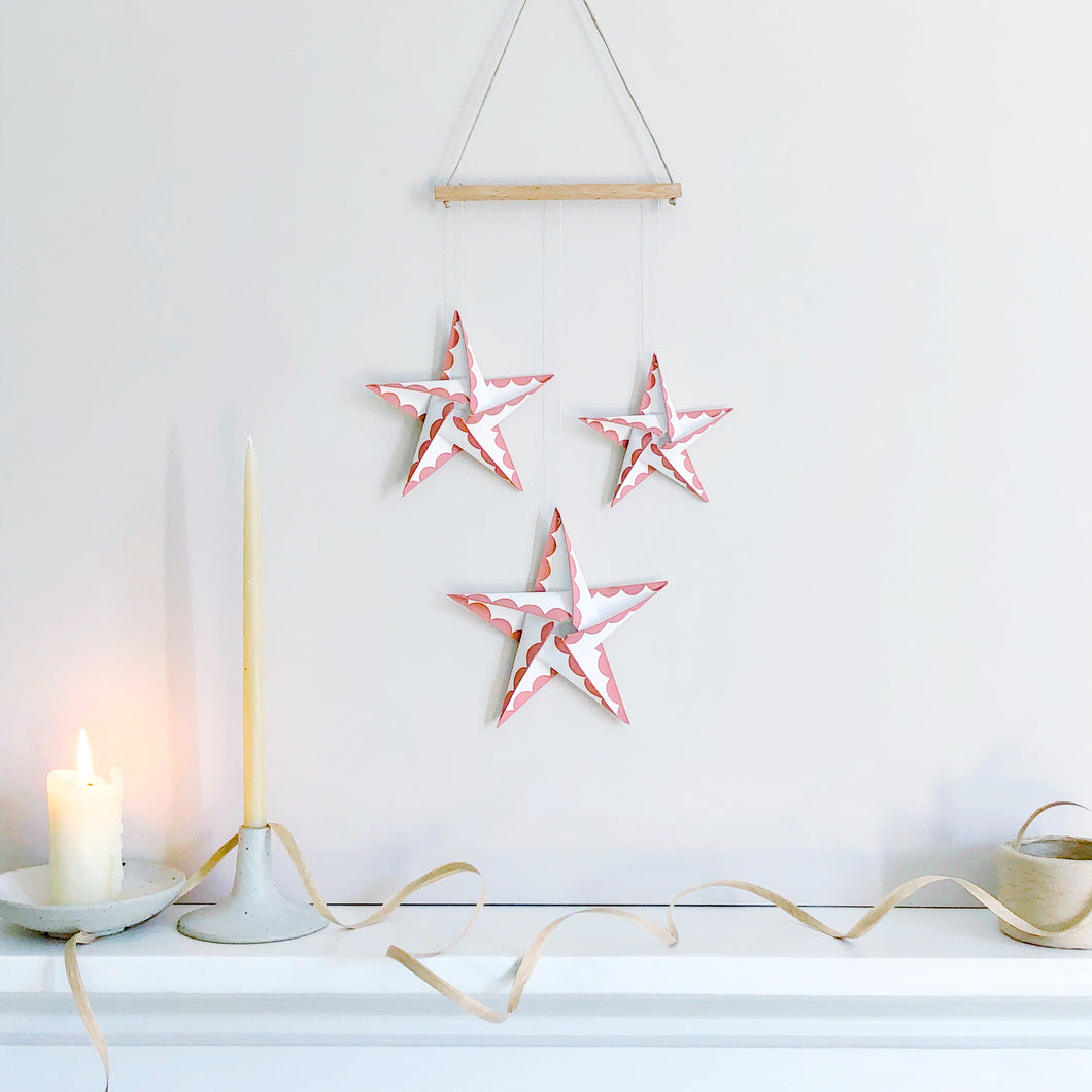 Wall Hanging - Scallop Pattern In Vintage Pink