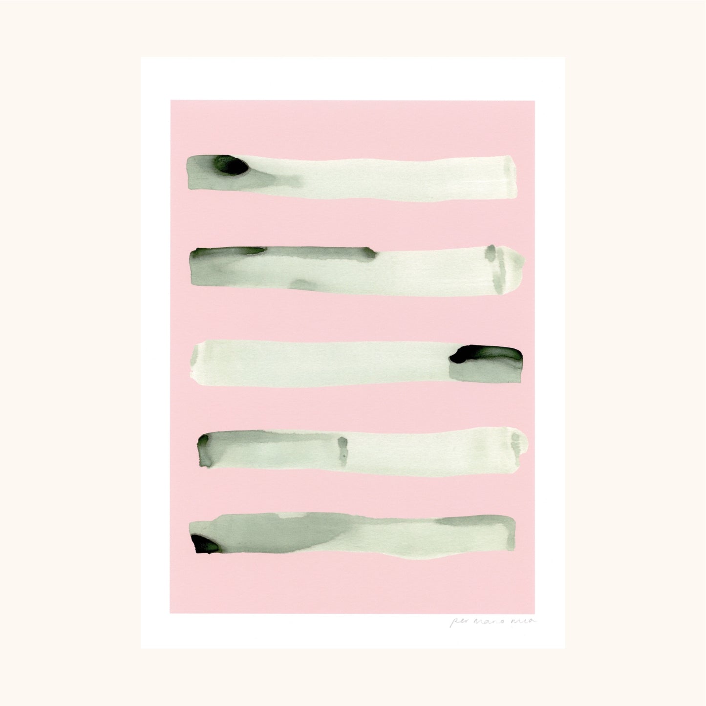 Stripe Abstract Print - Pink