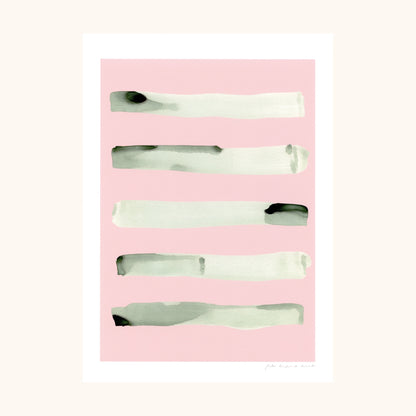 Stripe Abstract Print - Pink