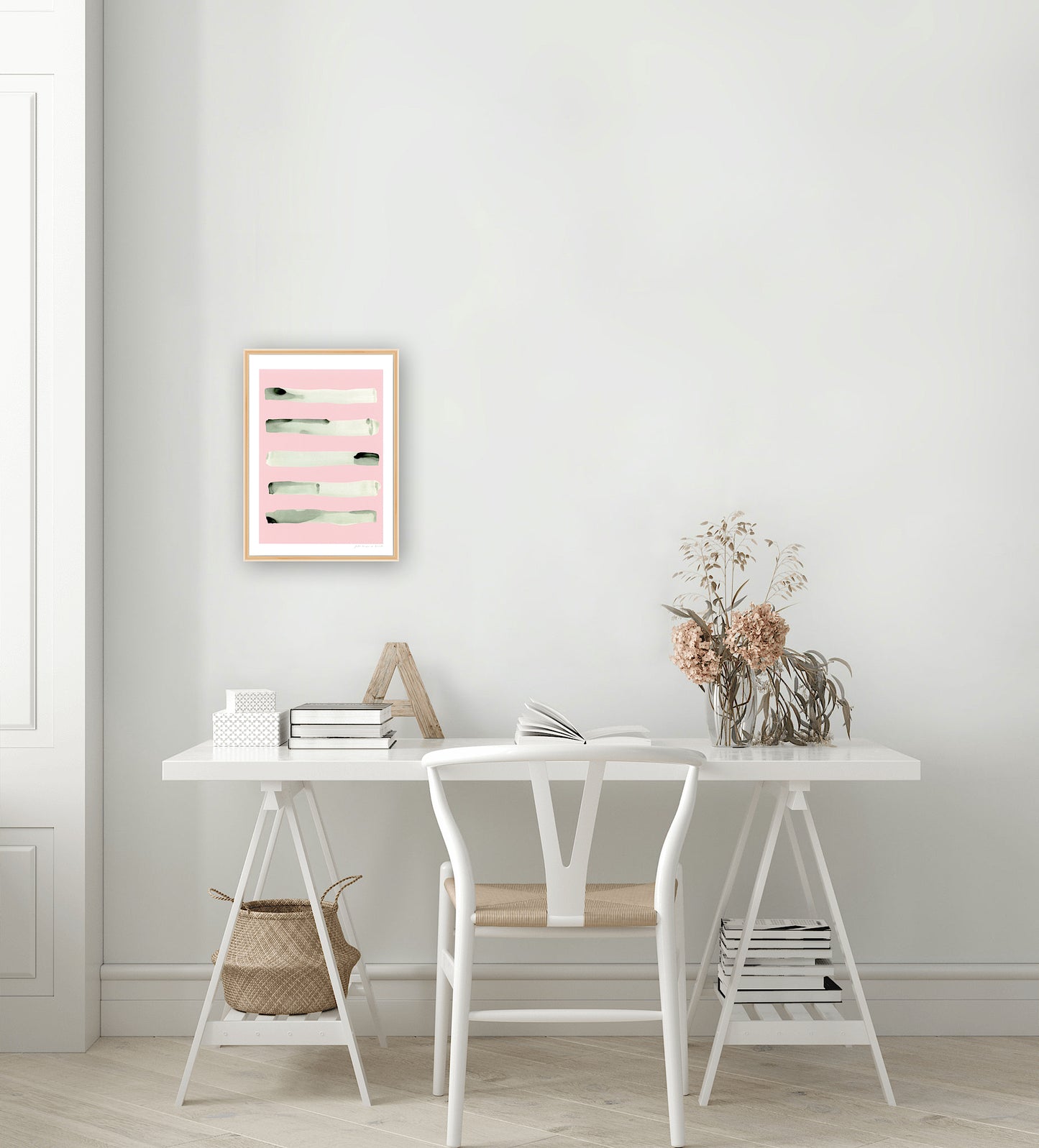 Stripe Abstract Print - Pink
